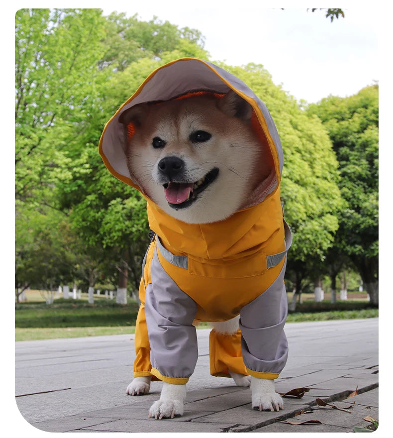🌧️ Waterproof Dog Raincoat with Hood
