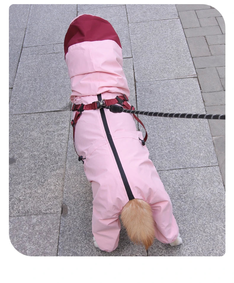 🌧️ Waterproof Dog Raincoat with Hood