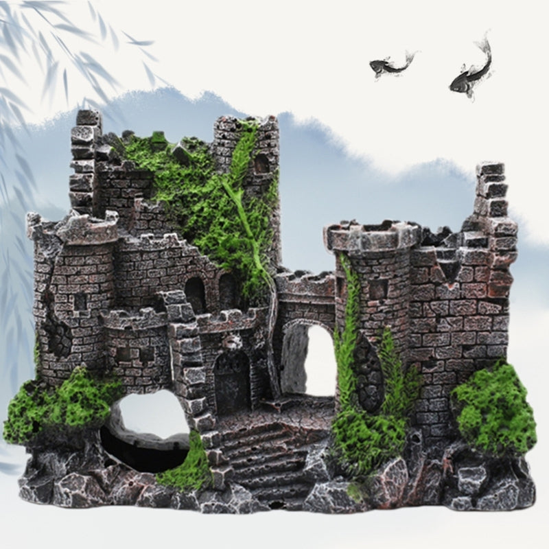 Resin Castle Aquarium Ornament