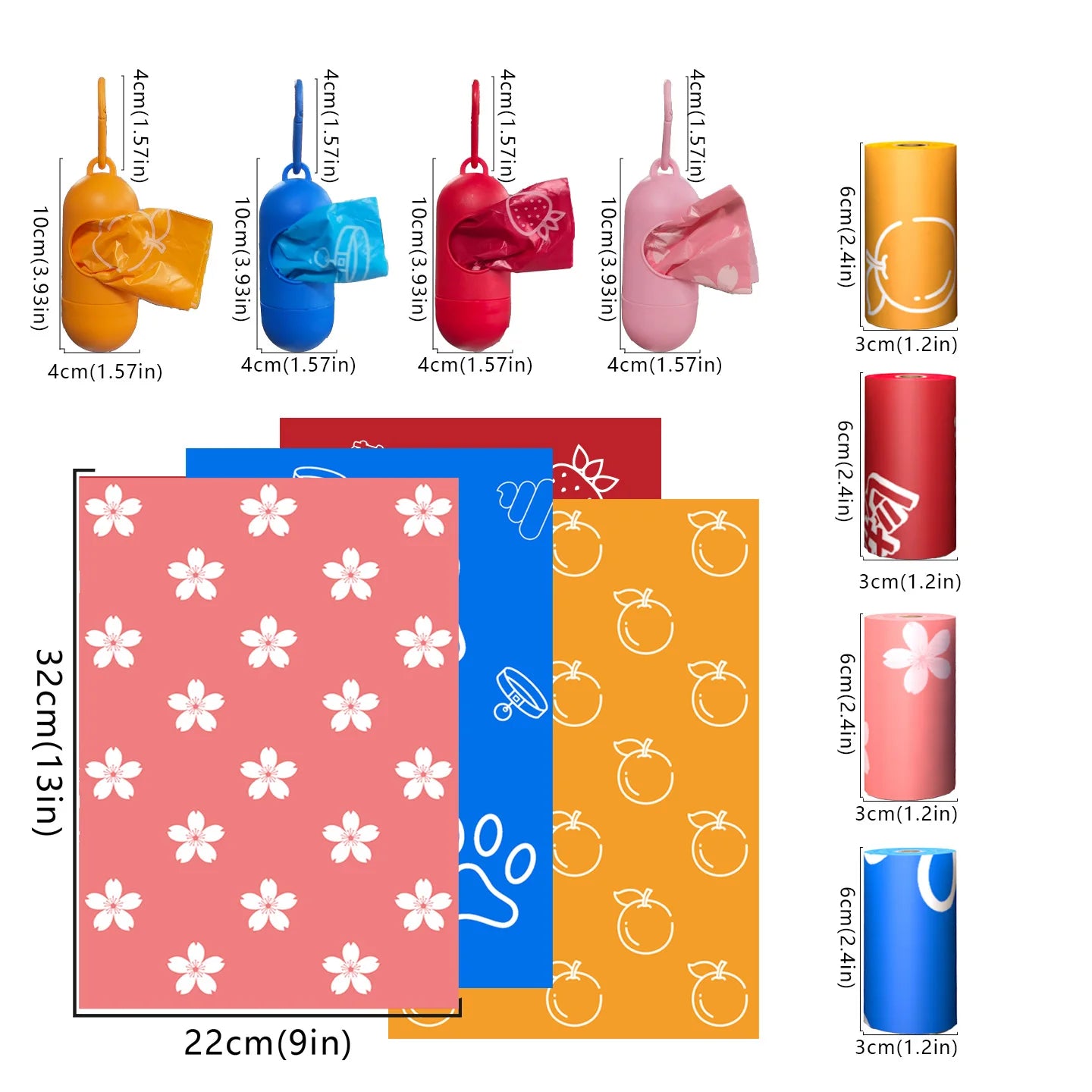 ๐พ Dog Waste Bags โ 5 Colours + Dispenser