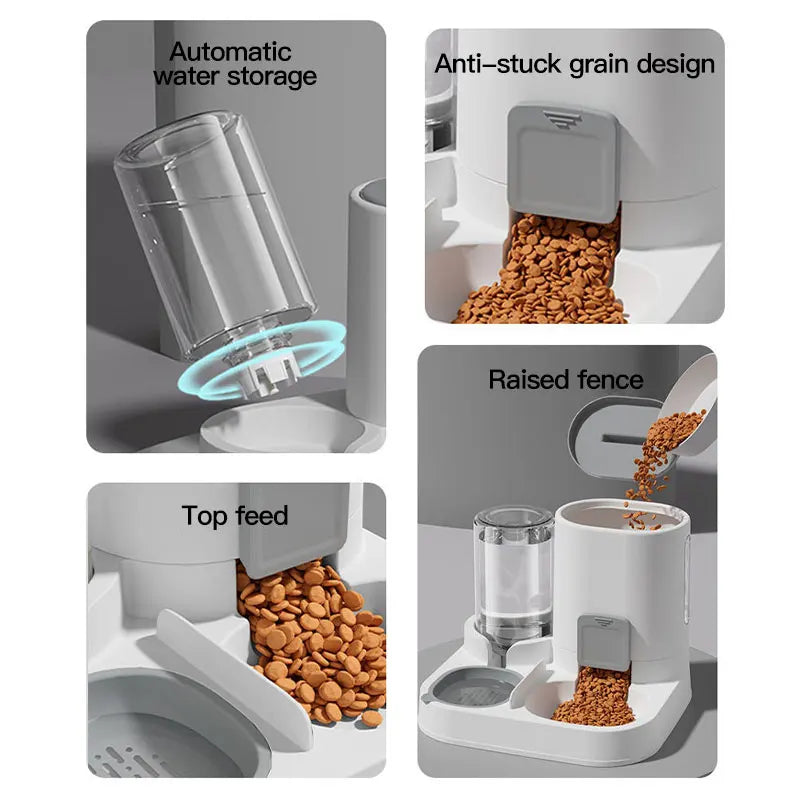 Automatic Gravity Cat Water Dispenser & Feeder