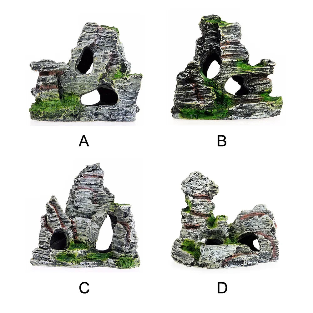 Artificial Moss Rock Cave Aquarium Ornament