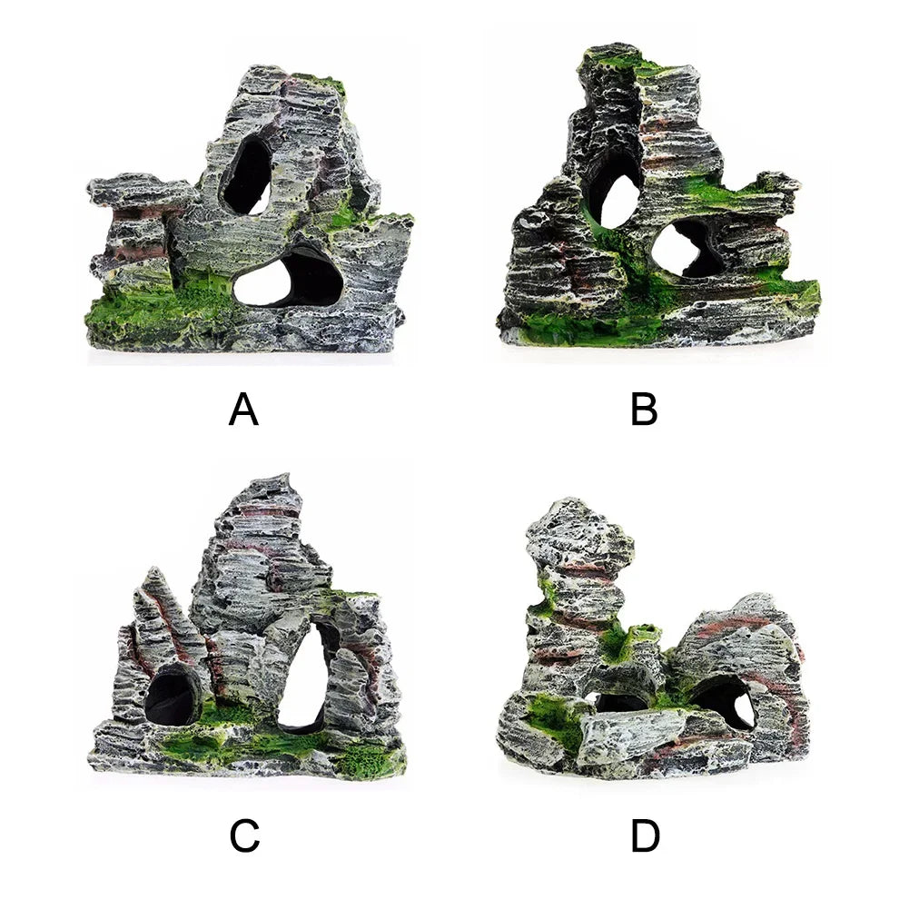 Artificial Moss Rock Cave Aquarium Ornament