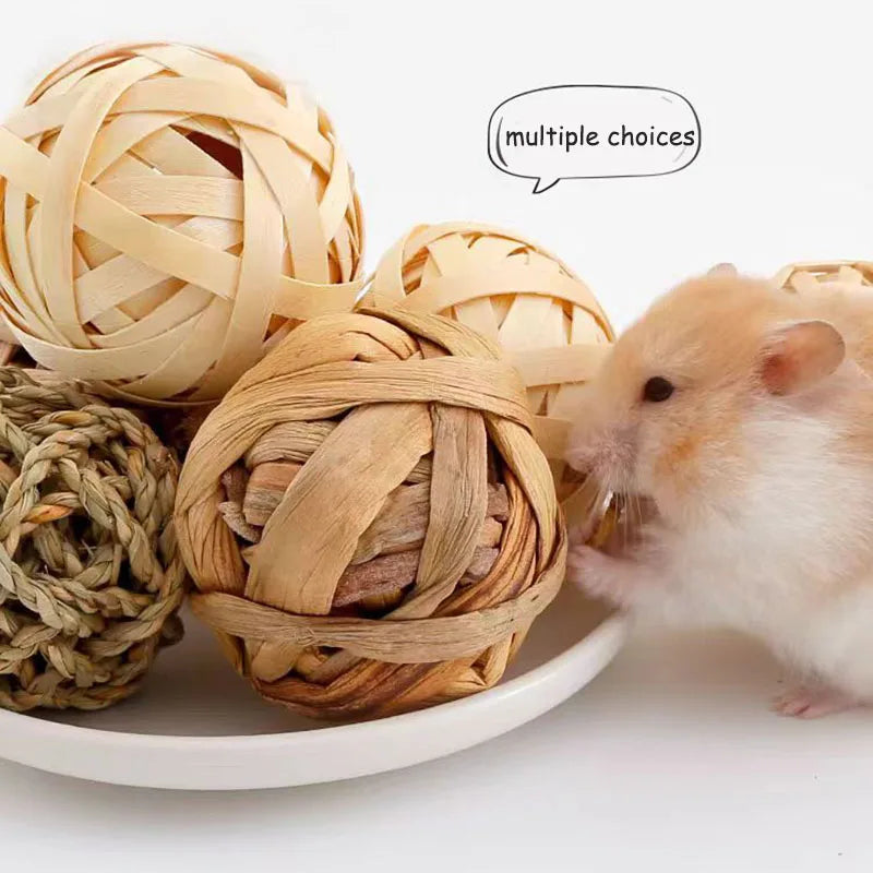 Natural Grass Chew Balls (4/5pcs)