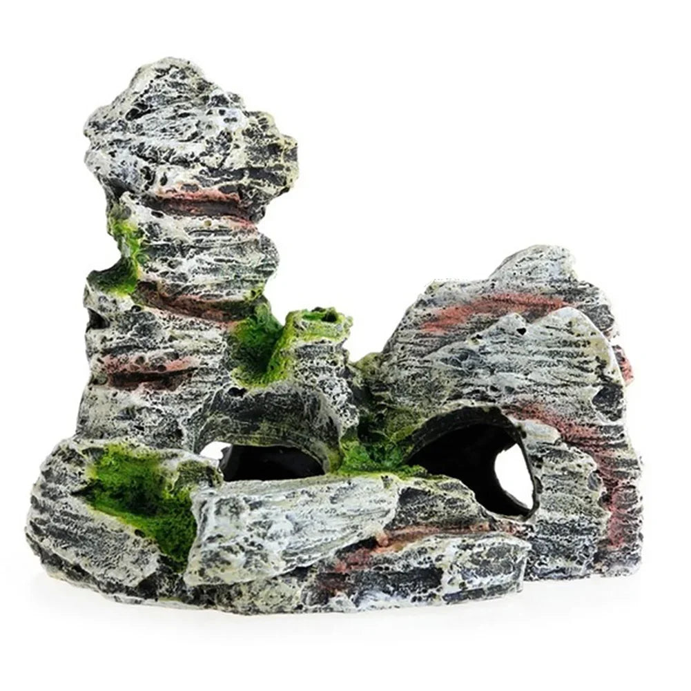 Artificial Moss Rock Cave Aquarium Ornament
