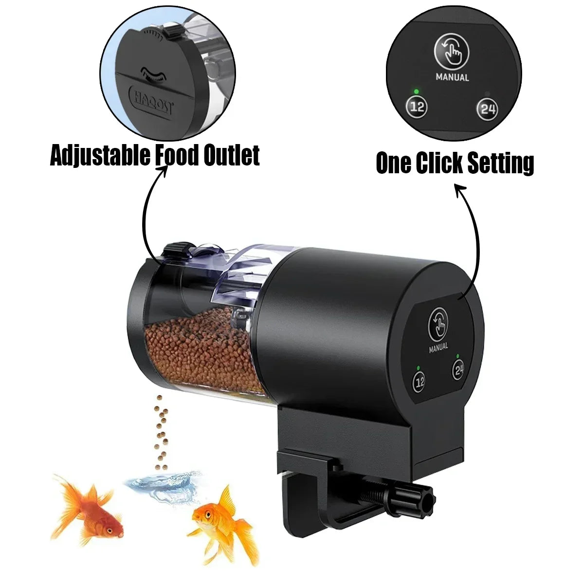 Automatic Aquarium Fish Feeder – 100ml