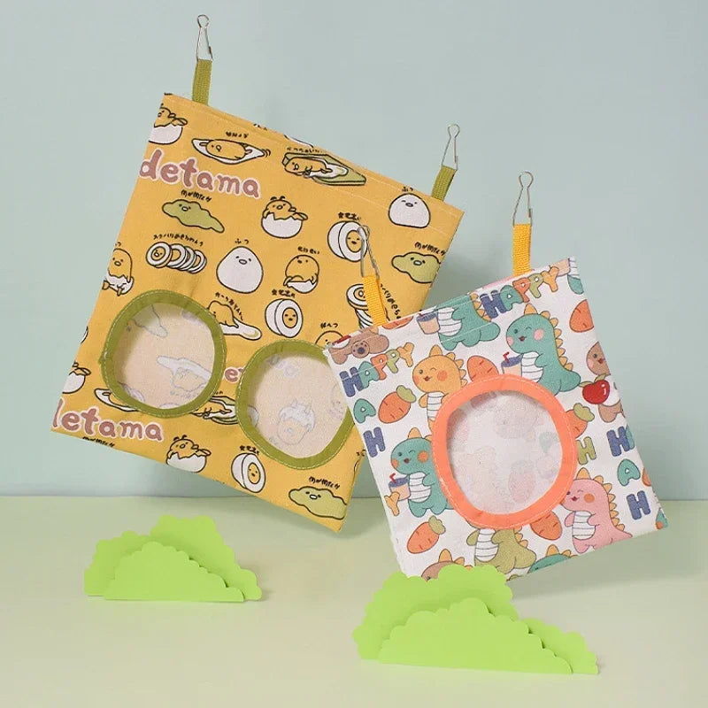 Hanging Hay Bag Feeder for Small Pets