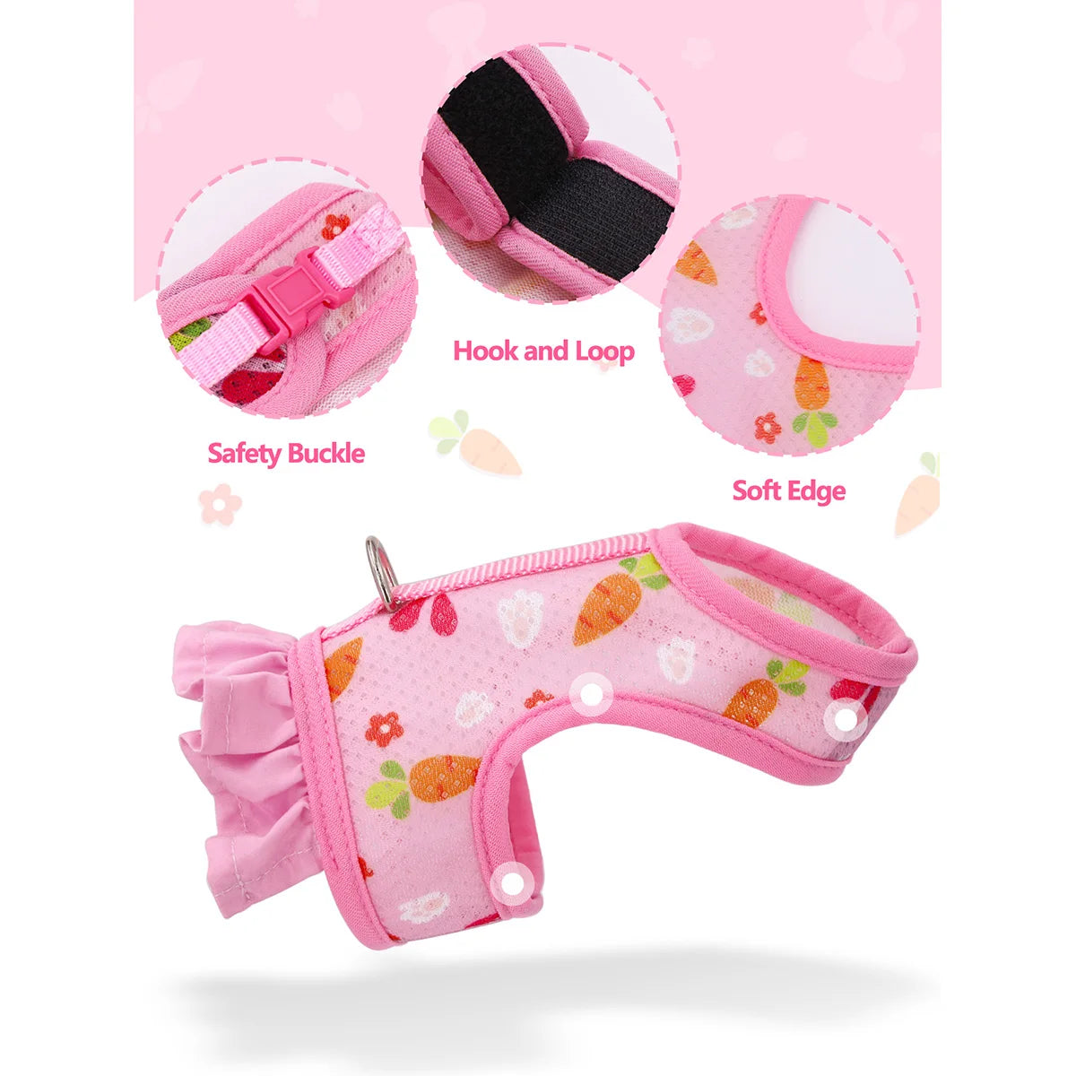 Rabbit Harness & Lead Set – Radish Print