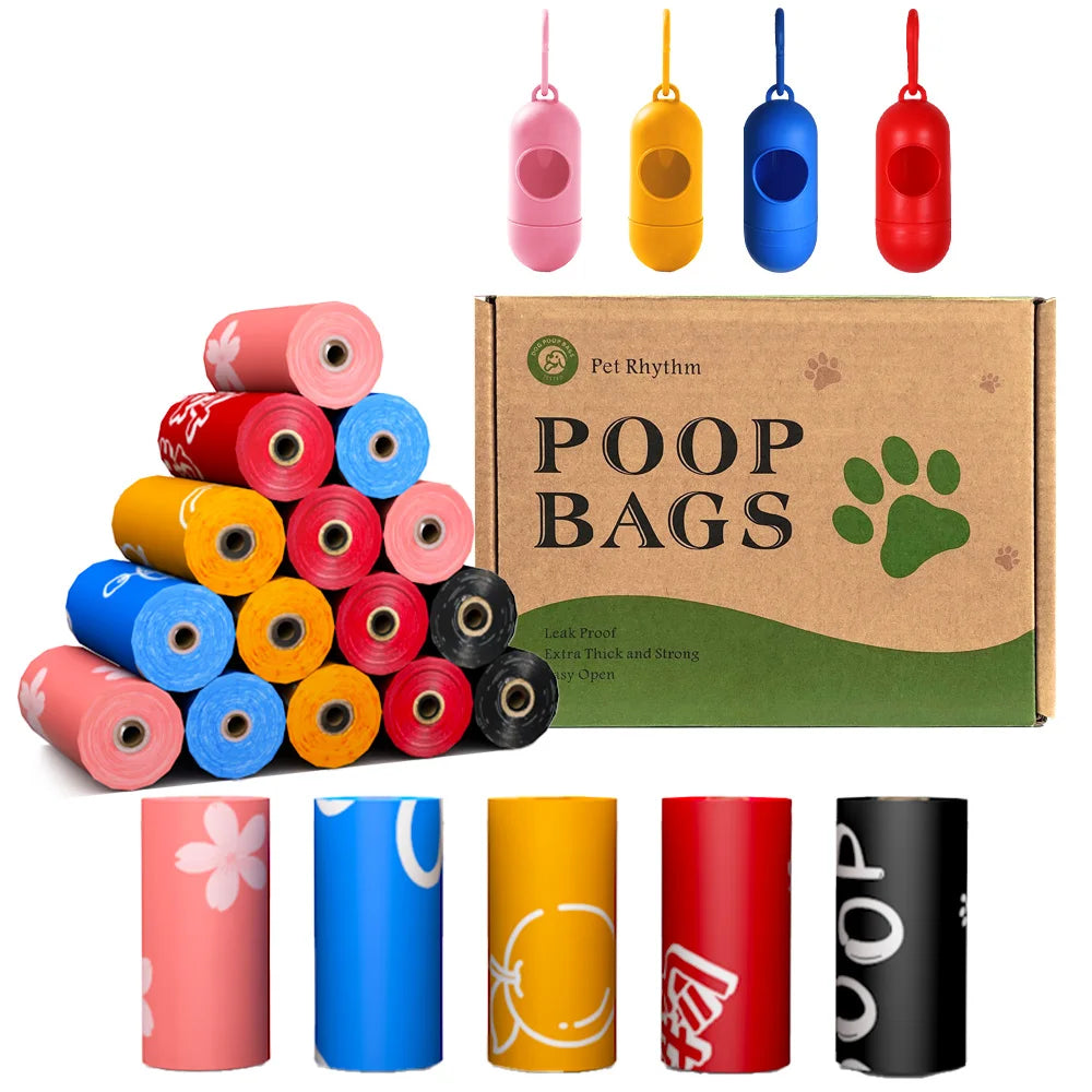🐾 Dog Waste Bags – 5 Colours + Dispenser