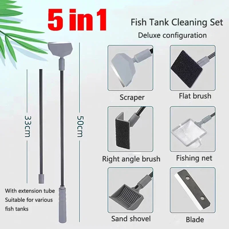 Aquarium Cleaning Tools Kit – 5-in-1