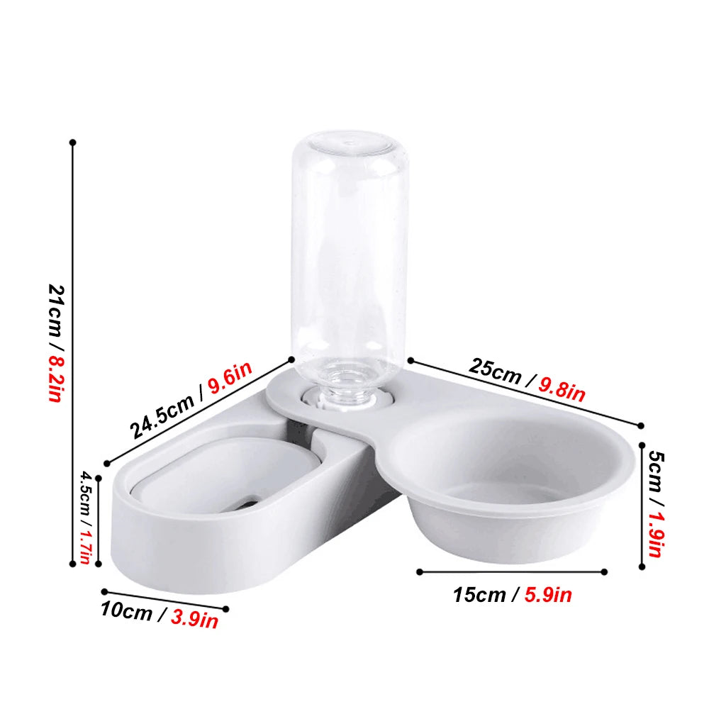 2-in-1 Pet Feeder & Water Bowl
