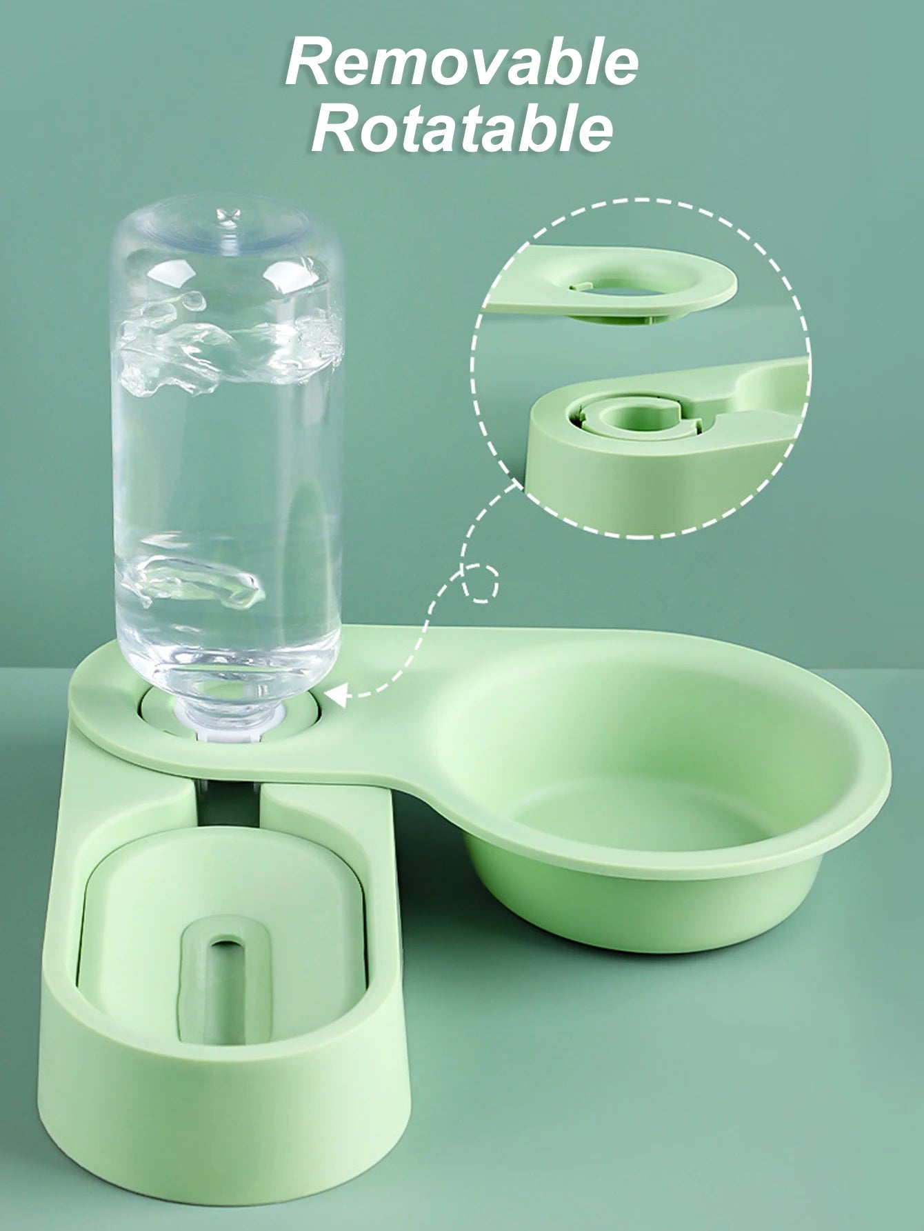 2-in-1 Pet Feeder & Water Bowl