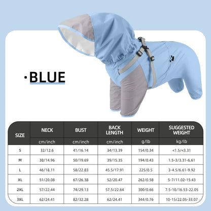 🌧️ Waterproof Dog Raincoat with Hood
