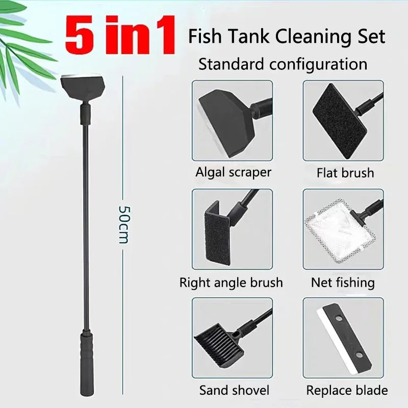 Aquarium Cleaning Tools Kit – 5-in-1