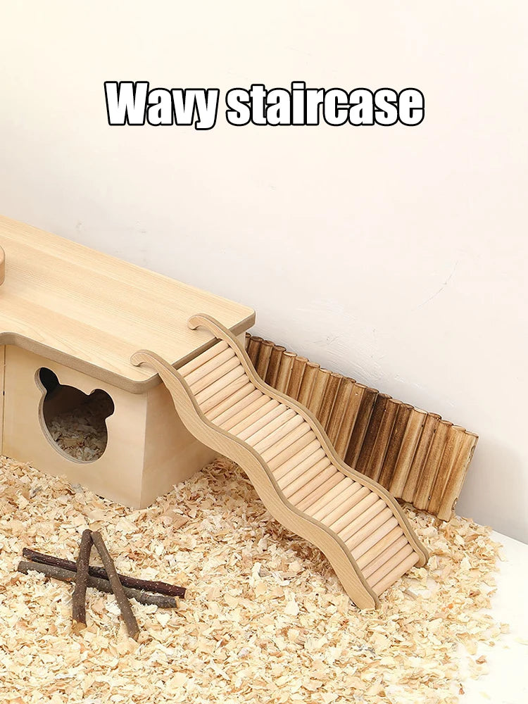 Hamster Wooden Climbing Stairs