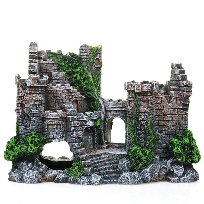 Resin Castle Aquarium Ornament