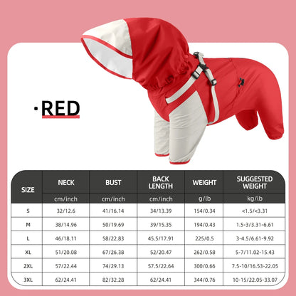 🌧️ Waterproof Dog Raincoat with Hood