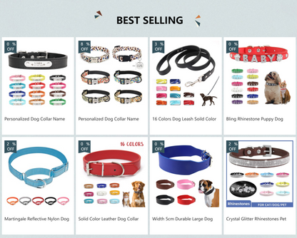 Personalised PU Leather Dog Collar