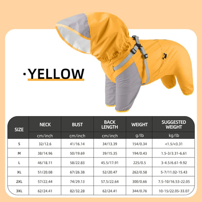 🌧️ Waterproof Dog Raincoat with Hood