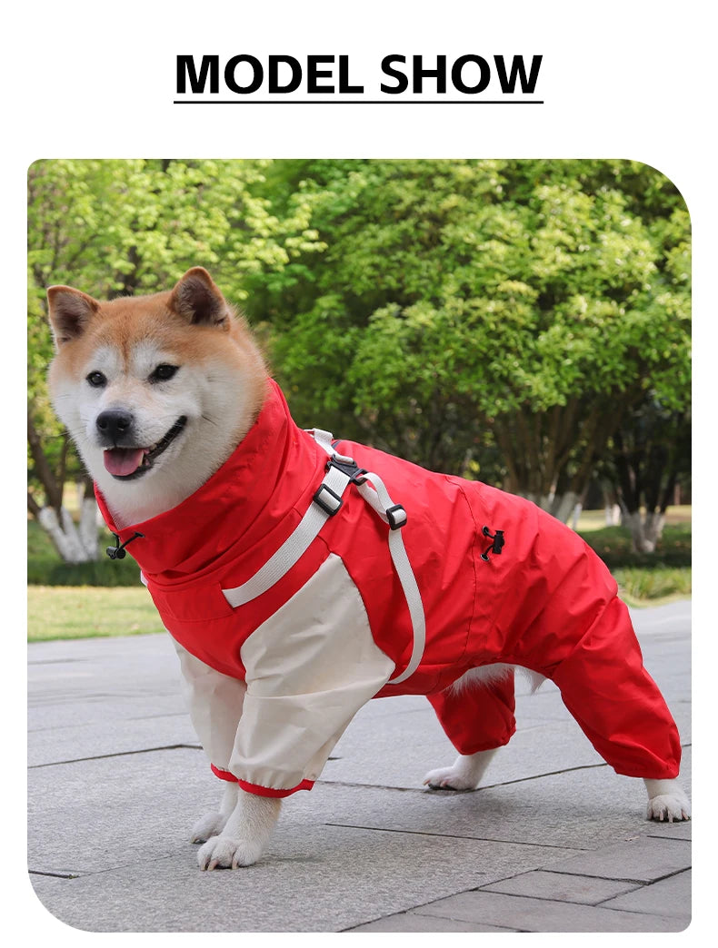 🌧️ Waterproof Dog Raincoat with Hood