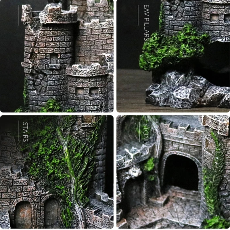 Resin Castle Aquarium Ornament