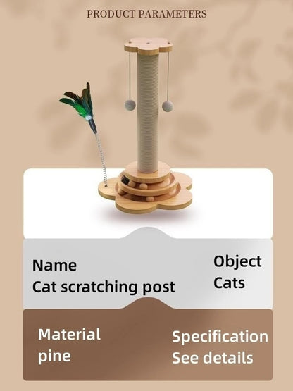 Wooden Cat Turntable Toy
