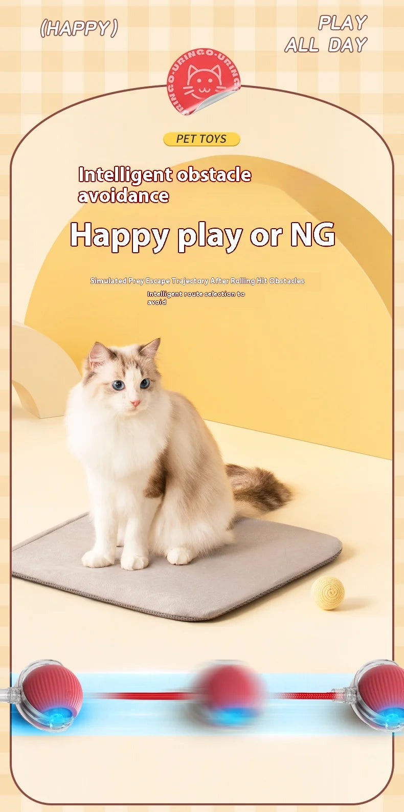 Automatic Rolling Cat Toy