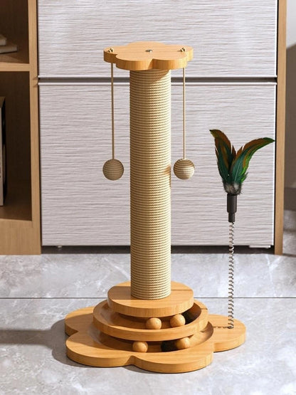 Wooden Cat Turntable Toy