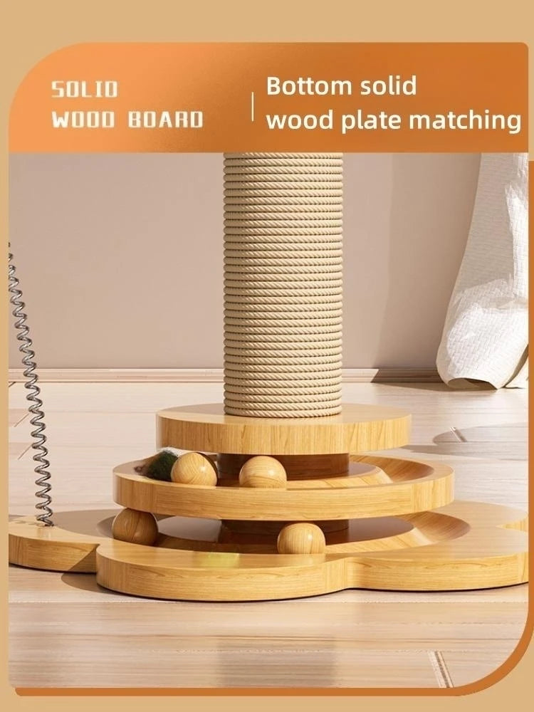 Wooden Cat Turntable Toy