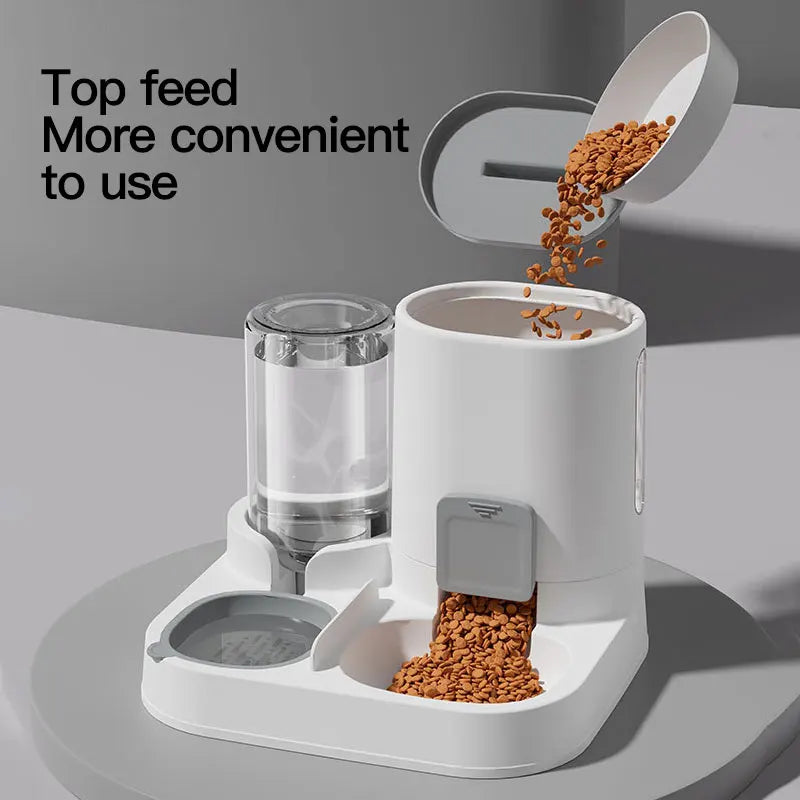 Automatic Gravity Cat Water Dispenser & Feeder