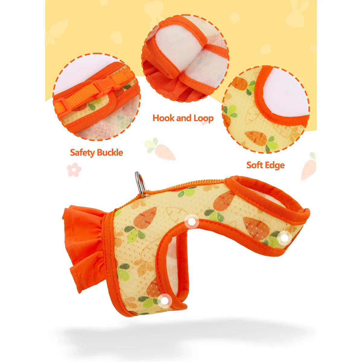 Rabbit Harness & Lead Set – Radish Print