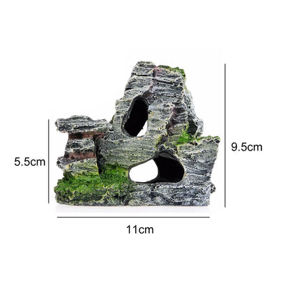 Artificial Moss Rock Cave Aquarium Ornament