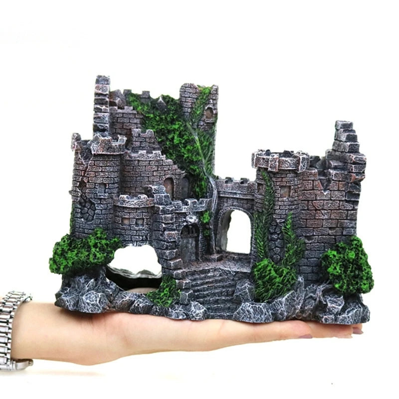 Resin Castle Aquarium Ornament