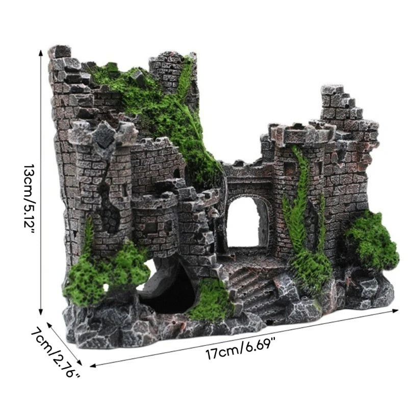 Resin Castle Aquarium Ornament