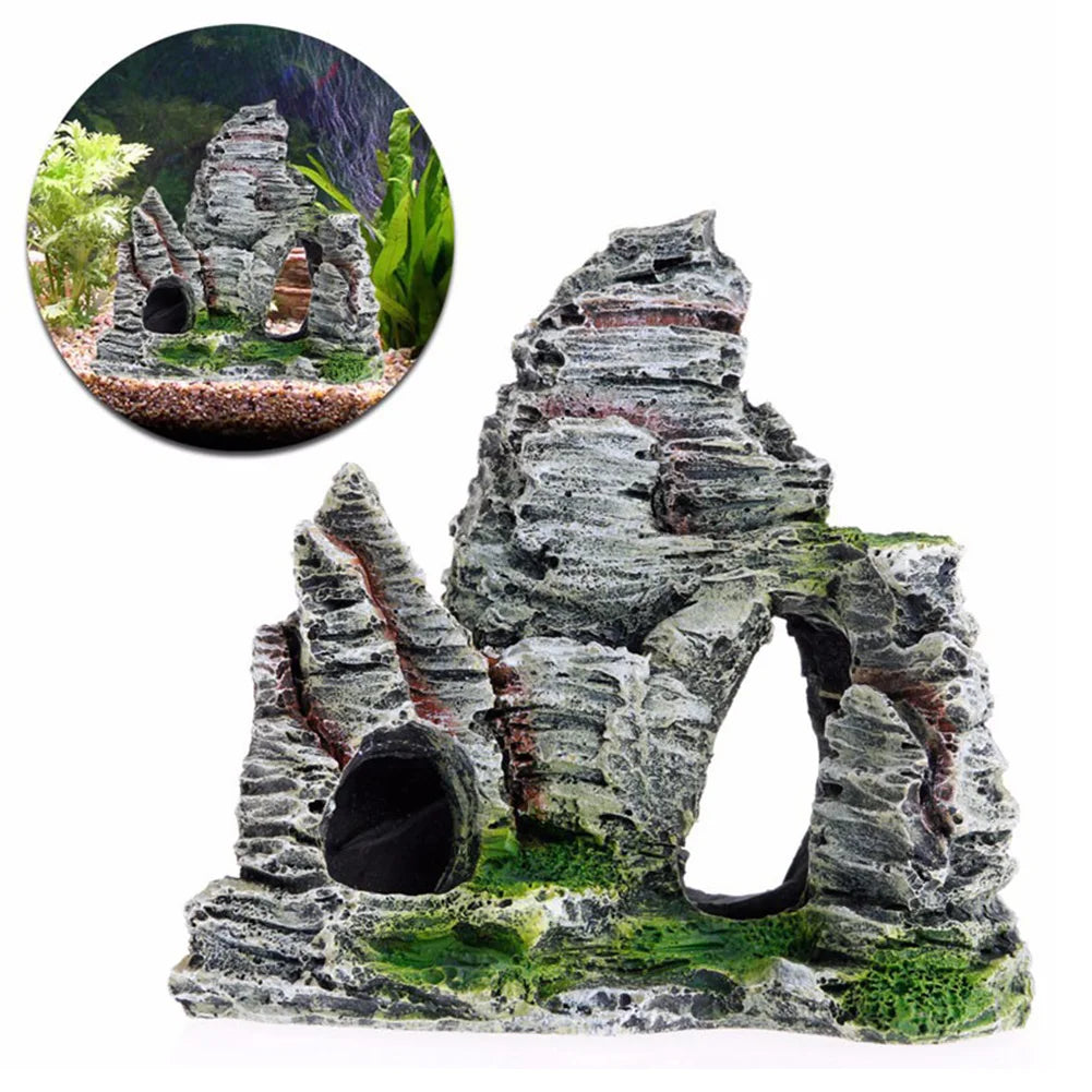 Artificial Moss Rock Cave Aquarium Ornament