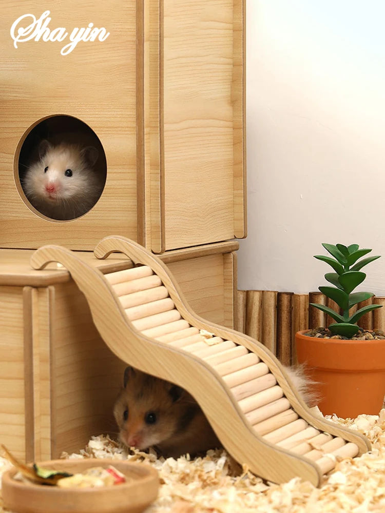Hamster Wooden Climbing Stairs