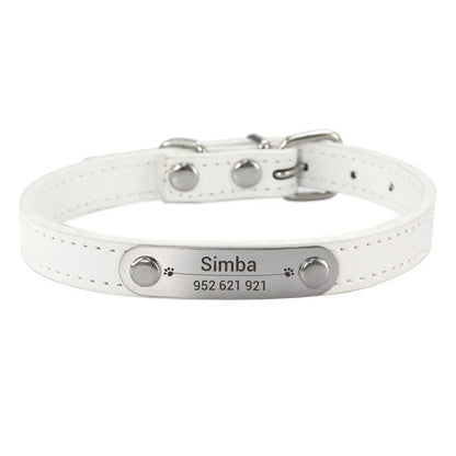 Personalised PU Leather Dog Collar