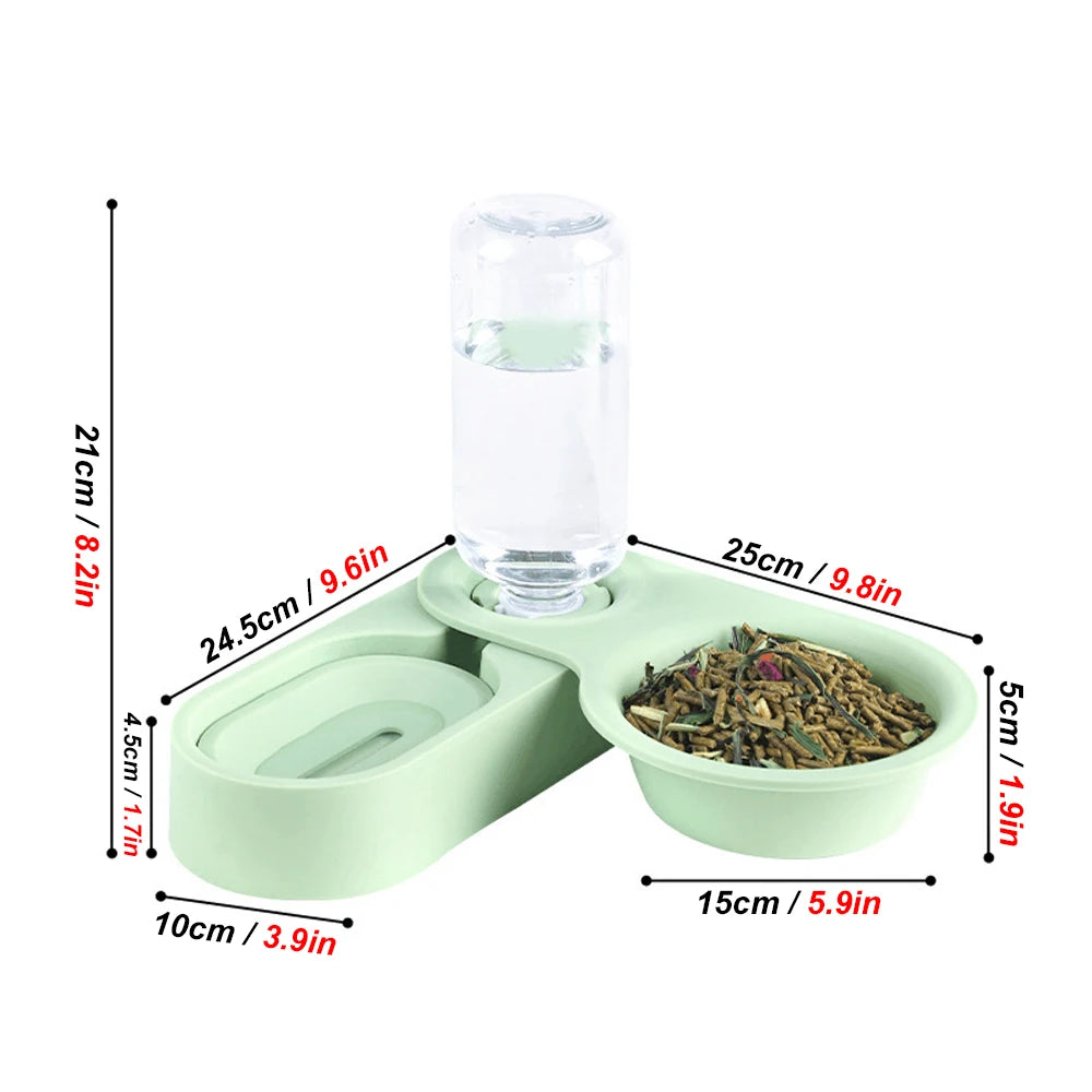 2-in-1 Pet Feeder & Water Bowl