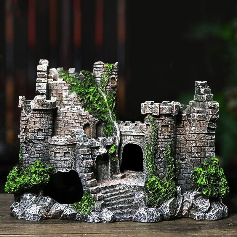 Resin Castle Aquarium Ornament