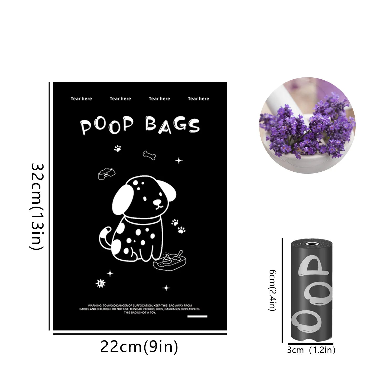 🐾 Dog Waste Bags – 5 Colours + Dispenser