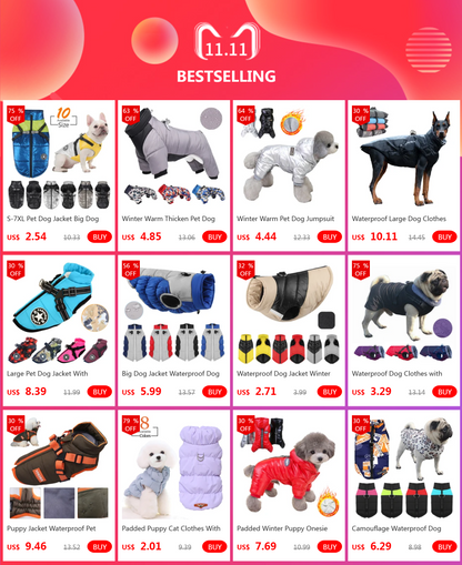 ❄️🐕 Winter Dog Jacket – Warm & Waterproof