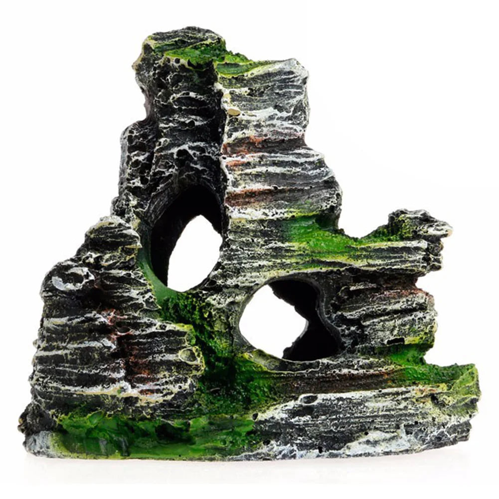 Artificial Moss Rock Cave Aquarium Ornament