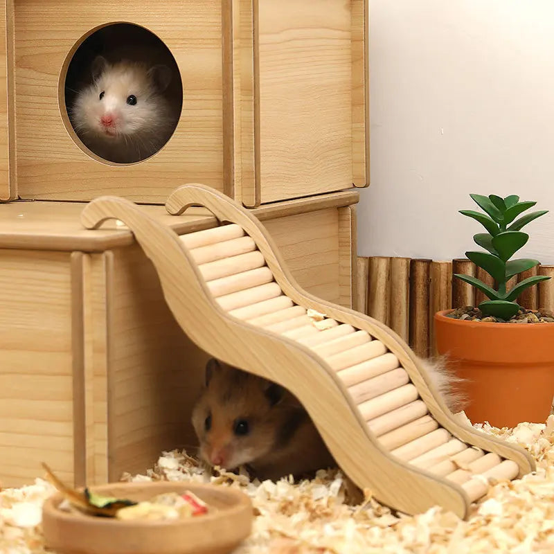 Hamster Wooden Climbing Stairs