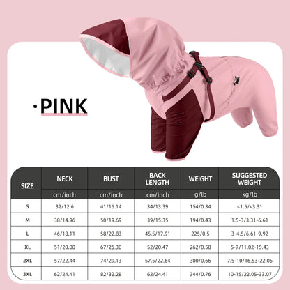 🌧️ Waterproof Dog Raincoat with Hood