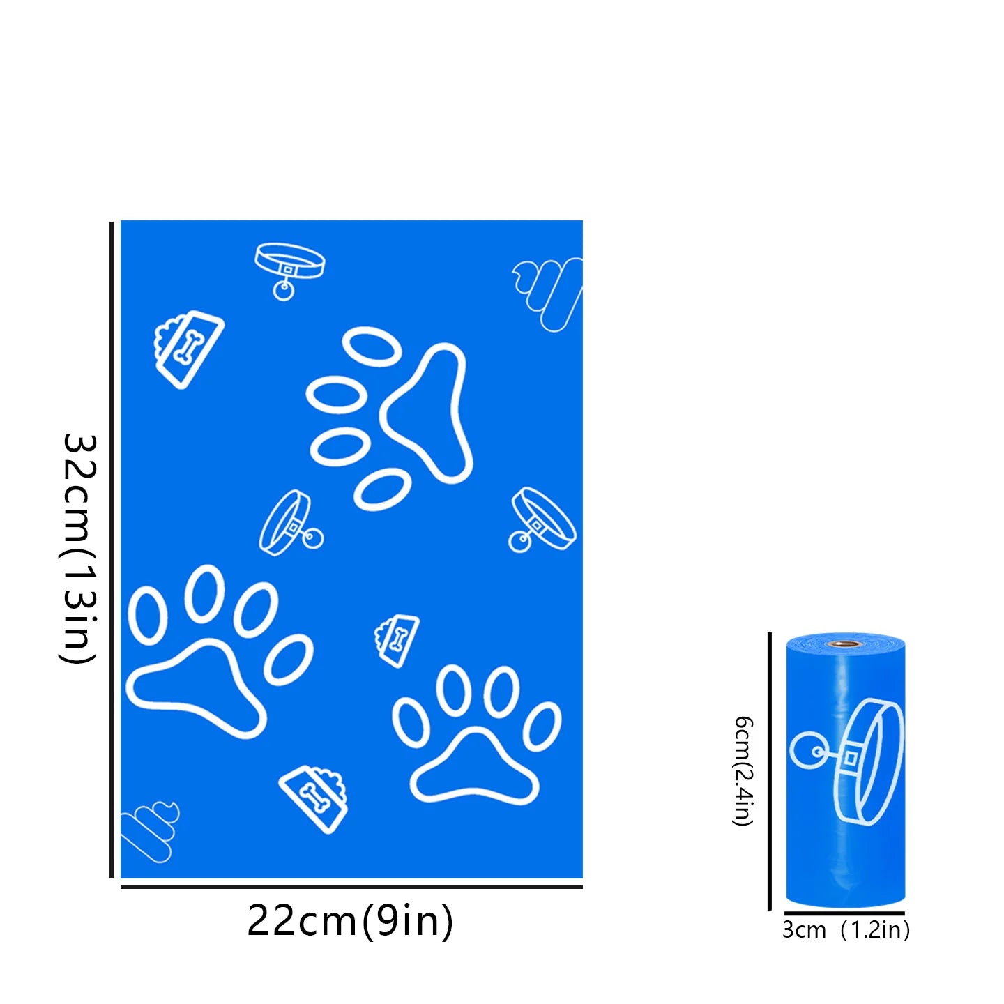 🐾 Dog Waste Bags – 5 Colours + Dispenser