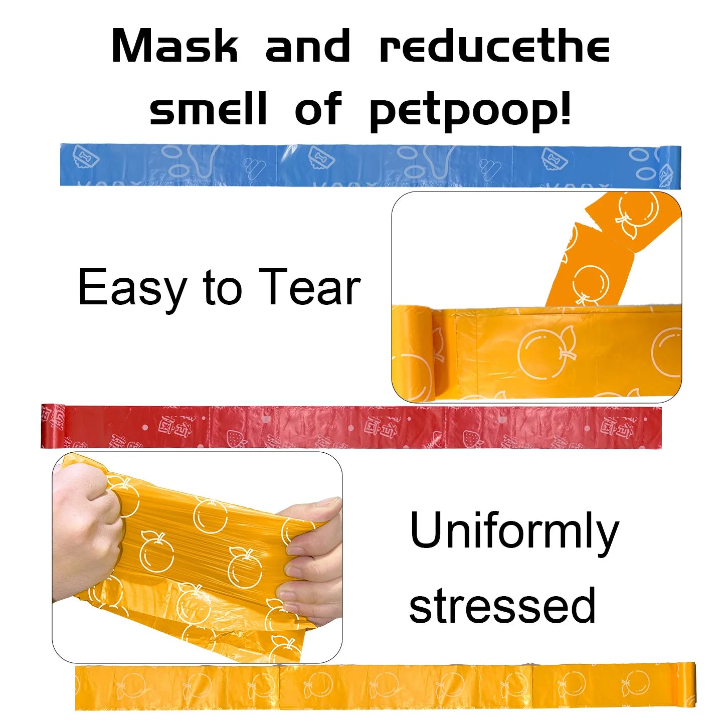 🐾 Dog Waste Bags – 5 Colours + Dispenser